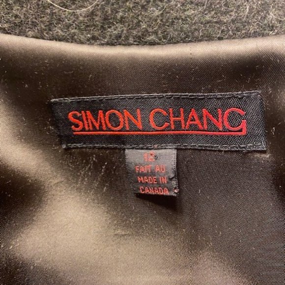 Womens Army Green Simon Chang Jacket Size 12 /Msrp 1200 - Picture 2 of 2